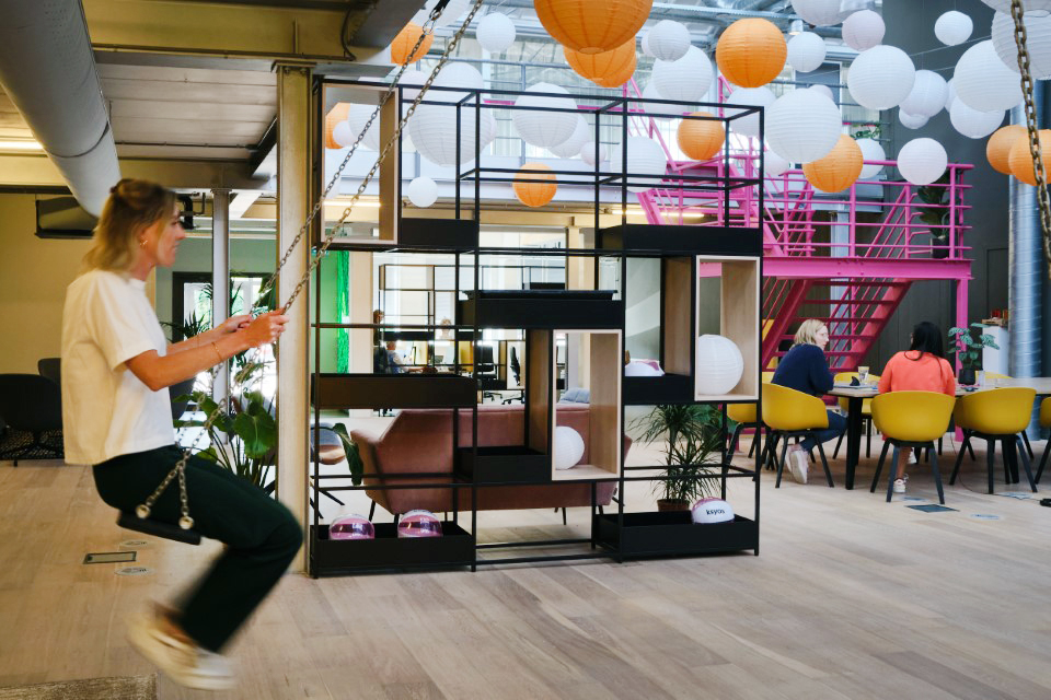a hybrid office environment