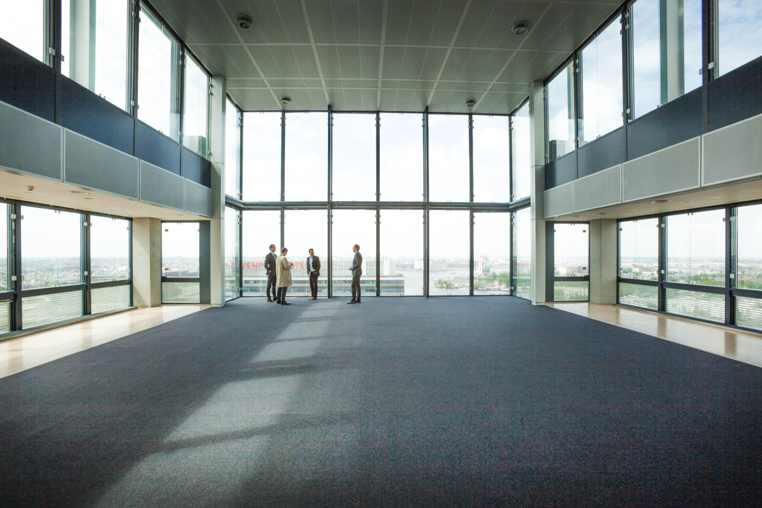 to furnish a room, floor or building